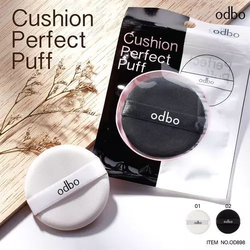 ODBO OD898 cushion perfect puff พัฟคุชชั่น บาง นุ่ม ปัดเกลี่ยง่าย ไม่กินเนื้อคุชชั่น มี2สี