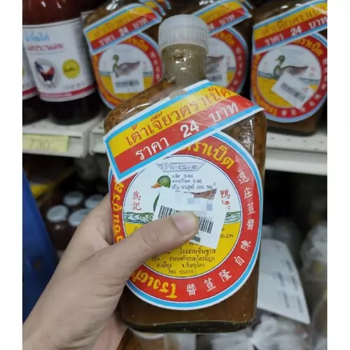 เต้าเจี้ยว เต้าเจี้ยวตราเป็ด ขวดแบน ปริมาณ 350 กรัม (J)