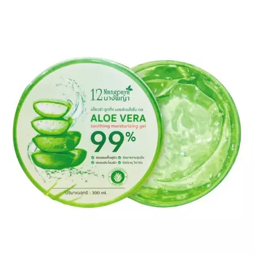 (300ml) 12Nangpaya Aloe Gel 12 นางพญา อโลเวร่า ชูทติ้ง มอยส์เจอไรซิ่ง เจลว่าน กระปุก [1601]