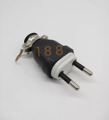 CRT​ ปลั๊กยาง​ ​ตัวผู้​ 2 ขา​ ขากลม​ ตัว​ ขาแบน​ ​16A​ 250v​