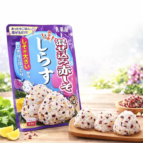 ผงโรยข้าวญี่ปุ่น Marumiya (มารูมิยะ) ผงผสมข้าวปั้น ผมปรุงรสข้าว 24 กรัม (ปลากะพงขาว สิโซะแดง)