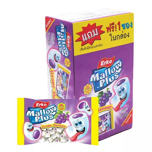 เออโก้ มาร์ชแมลโลว์ มินิ ใส้องุ่น 16 ก. 12 ชิ้น (897689)
