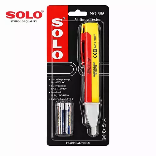 ** ของแท้ 100% ** SOLO ปากกาวัดไฟไร้สัมผัส ไขควงวัดไฟ NO.355 (Voltage Tester)
