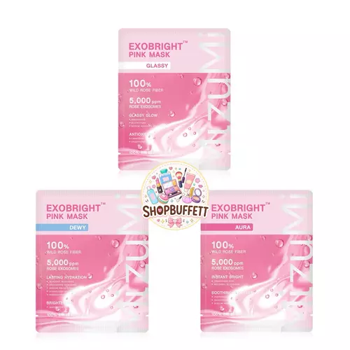 มาส์กชมพู มิซึมิ MizuMi EXOBRIGHT Pink Mask ( 1 แผ่น ) มีให้เลือก 3 สูตร