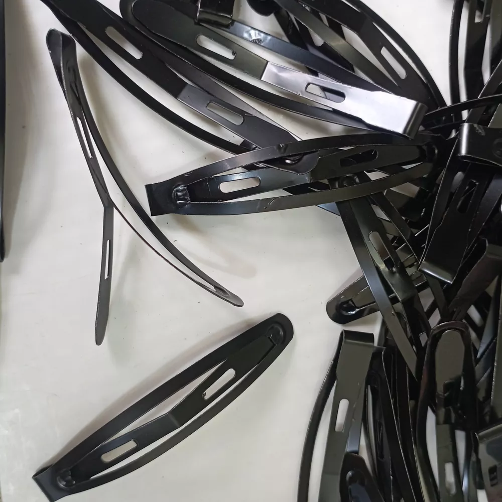 กิ๊บเปาะแปะทรงรี สีดำ 6.5 ซม. ฐานกิ๊บติดผม DIY อะไหล่กิ๊บ งานแฮนด์เมด