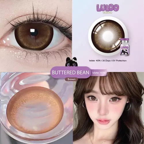 Bigeye  Butterd Bean gray brown  สีเทา สีน้ำตาล ขนาดตาโต บิ๊กอาย Luloo Luloolens