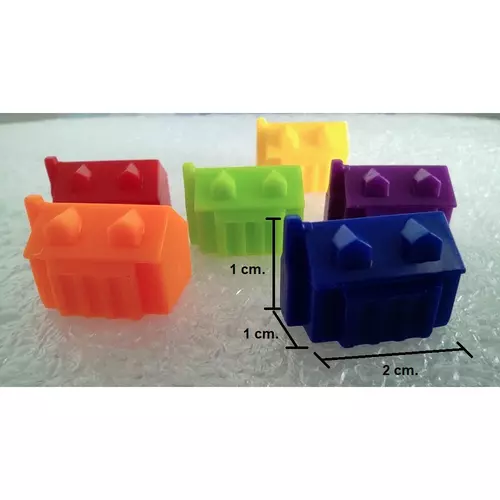 Pawn ทรงบ้าน (บ้านเกมเศรษฐี) ขนาด 1 X 2X 1 ซม.( ราคาต่อชิ้น)*กรุณาสั้งซื้อขั้นต่ำ 10 ชิ้นขึ้นไป*