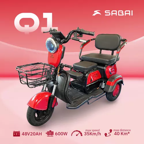 SABAI-Q1 รถสามล้อไฟฟ้า รุ่นใหม่ล่าสุด แบตทน วิ่งไกล ปลอดภัย เหมาะกับครอบครัว