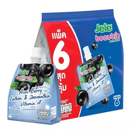 เจเล่ บิวตี้ เยลลี่คาราจีแนน อาซาอิเบอรี่ 140 ก. 6 ชิ้น (928037)