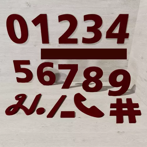 เลขที่บ้าน House number ตัวเลขอะคริลิคหนา 3 mm.สีสันสวยงาม.ติดเทปกาวสองหน้า3M พร้อมใช้งาน