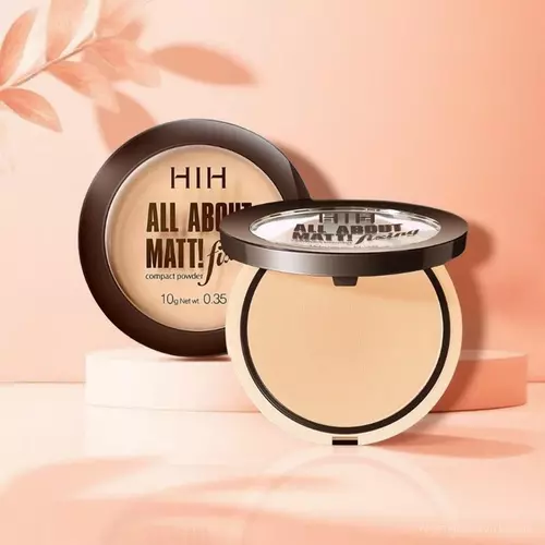 HIH SUPER STAY COMPACT POWDER แป้งพัฟอัดแข็งผสมรองพื้น สูตรเนื้อแมตต์ บางเบาเป็นธรรมชาติ 10g