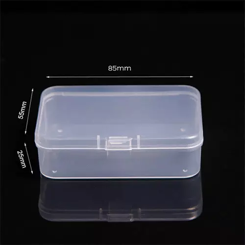 กล่องพลาสติกใสขนาดเล็ก 8x5.5x2 cm กล่องพลาสติกใส่ของ ตลับพลาสติกใสใส่ของ ทนทาน ทำจากพลาสติก PP พร้อมตัวล็อคเพื่อความปลอดภัย