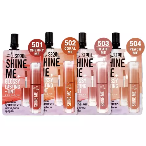 ลิปชายน์มี ปากกระจก NAMI SHINE ME GLOSSY LASTING TINT ( ซอง ) มีให้เลือก4สี