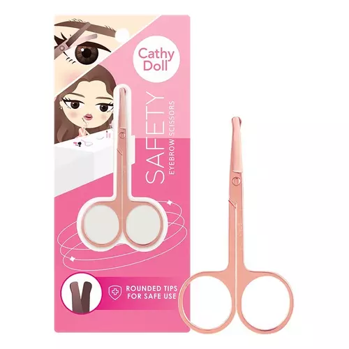 Cathy Doll Safety Eyebrow Scissors เคที่ดอลล์ เซฟตี้อายโบรว์ ซิสเซอร์ กรรไกรตัดแต่งขนคิ้ว[1ชิ้น]