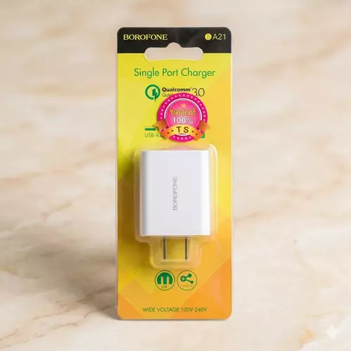 Adapter ที่ชาร์จโทรศัพท์ รุ่น BA21 รองรับเทคโนโลยีการชาร์จเร็ว Quick Charge 3.0/2.0