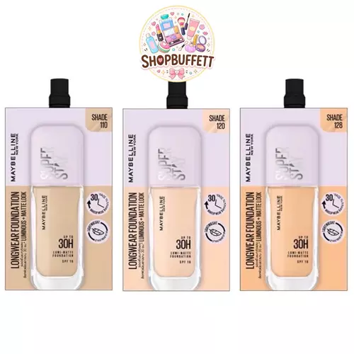 รองพื้นแมทท์ Maybelline Super Stay Lumi-Matte Foundation ( ซองม่วง ) มีให้เลือก3เบอร์