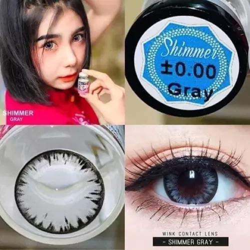 **มีค่าสายตา0.00-10.00**คอนแทคเลนส์ บิ๊กอาย ชิมเมอร์ เกล็ดน้ำแข็ง ลาย Shimmer วิ้งวาว เลนส์นิ่ม