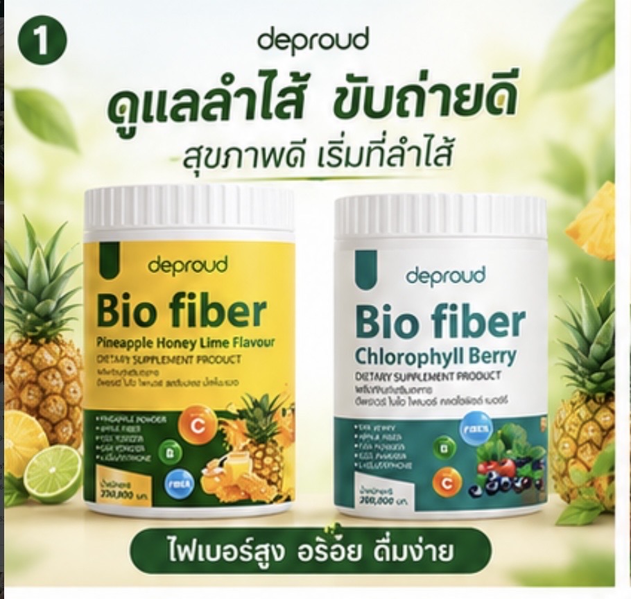 เซ็ตคู่  ไฟเบอร์สับปะรด และไฟเบอร์คลอโรฟิลล์