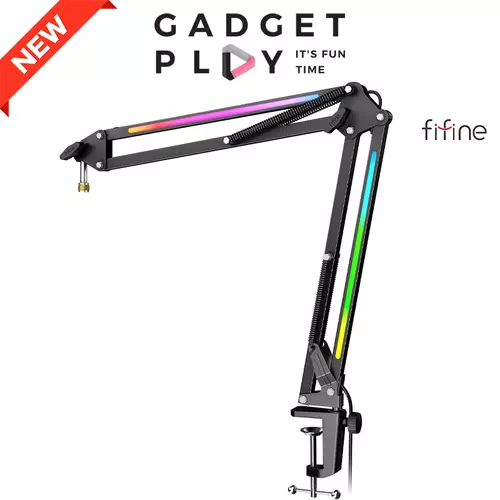 FIFINE Microphone Boom Arm BM38 ขาตั้งไมค์ มีไฟ RGB รับน้ำหนักได้ 1.5 KG ประกันศูนย์ไทย