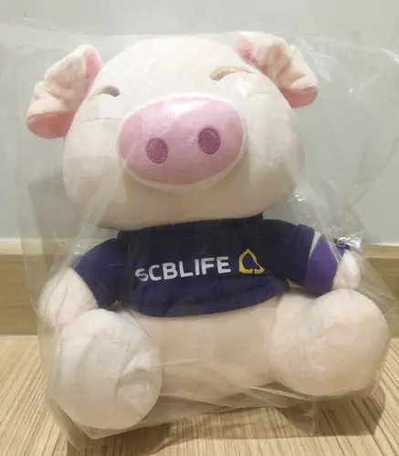 ตุ๊กตา ตุ๊กตาหมู ขนาด 23x27ซม