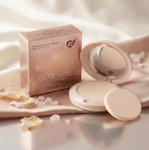 แป้ง 2 ชั้น Snail B.B Powder Cover Pact แป้งหอยทากคุมมัน เนียนกริบ 🌸