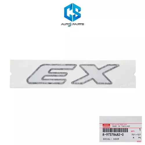 (แท้100%)สติ๊กเกอร์ EX - ISUZU D-MAX ปี02-11 (ติดข้างประตู)(1ชิ้น)(8-97378482-0)