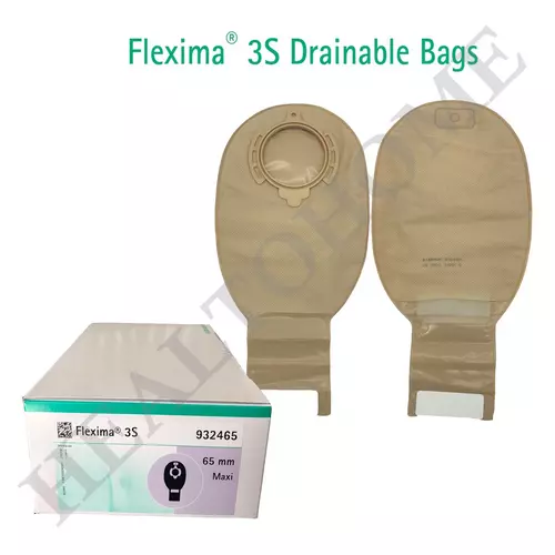 B Braun Flexima 3S Colostomy Ostomy Bag ถุงเก็บอุจจาระหน้าท้อง ขนาด 55, 65 มม. (เฉพาะถุง) (1 ถุง)