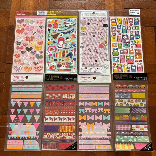🇯🇵นำเข้าจากญี่ปุ่น🔥Sale🔥สติกเกอร์จากญี่ปุ่น สติกเกอร์ติดสมุด สติกเกอร์ตกแต่งสมุดน่ารัก Mind Wave Seals พร้อมส่ง