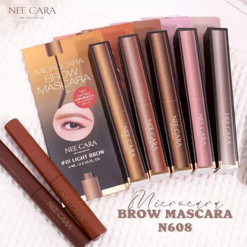 NEE CARA MICROCARA BROW MASCARA มาสคาร่าคิ้วกันน้ำมี3สี N608