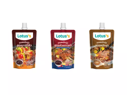 ซอสหมักนุ่ม ตราโลตัส สูตรบาร์บีคิว / สูตรย่างเกาหลี / สูตรหมักงา ขนาด 180 กรัม  (L)