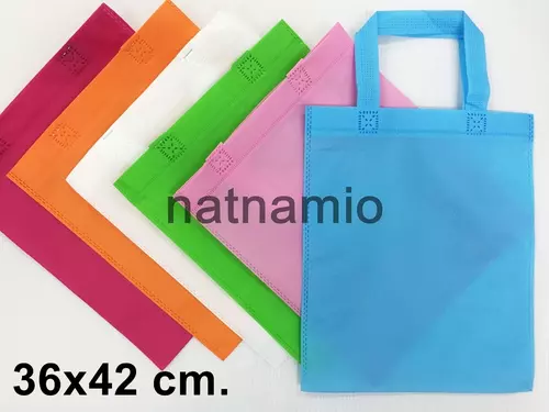 ถุงผ้า ถุงผ้าสปันบอนด์ ขนาด 36x42cm. แพค12ใบ ไม่มีขยาย