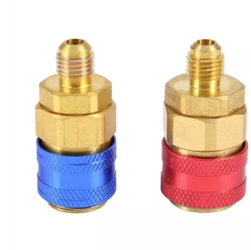 คอปเปอร์ เติมน้ำยาแอร์ R134a แพคคู่ (สีน้ำเงิน+สีแดง) AC Coupler R-134a คอปเปอร์แอร์ หัวเติมน้ำยาแอร์134