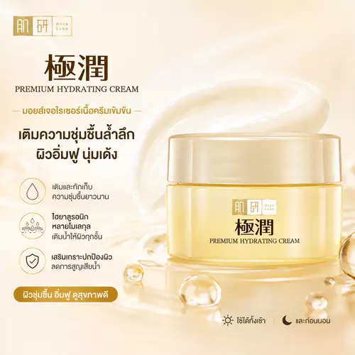 Hada Labo Premium Hydrating Cream 14g มอยส์เจอไรเซอร์เติมความชุ่มชื้น (แท้ / ป้ายไทย)