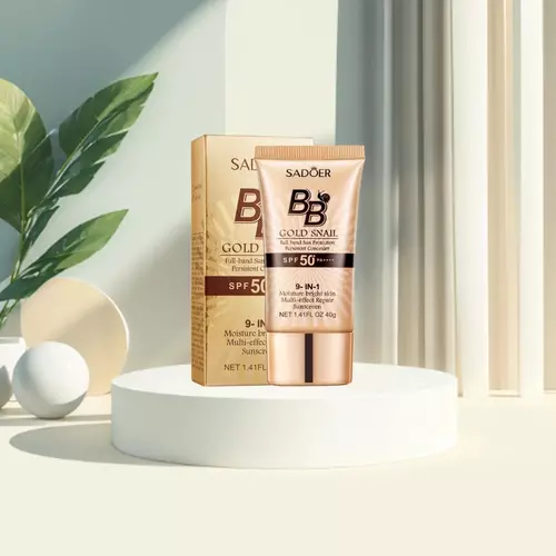 SADOER GOLD SNAIL SUNSCREEN BB CREAM  ครีมกันแดดผสมบีบี ช่วยปกปิดและปกป้องผิวจากแสงแดด