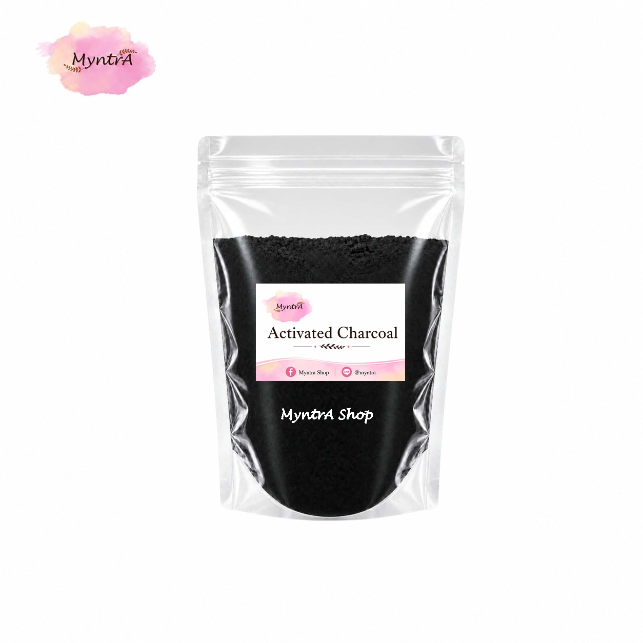 ผงถ่านชาร์โคล ผงถ่านกัมมันต์ - Food Grade 50 g. (Malaysia)
