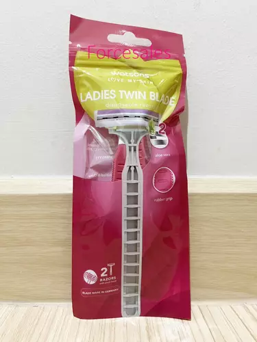 WATSONS วัตสันมีดโกนพร้อมด้าม ชนิดใบมีดคู่ สำหรับผู้หญิง มีดโกน