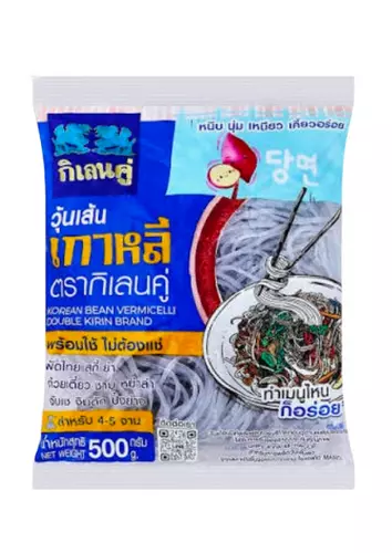 วุ้นเส้นเกาหลี(ตรา กิเลนคู่)ขนาด 500 กรัม