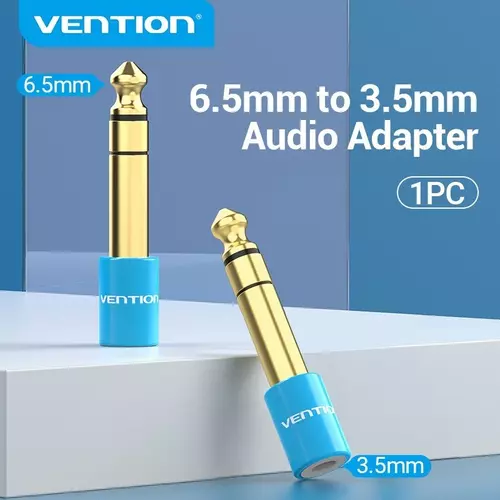 ส่งด่วน ของแท้ Vention แจ็คเตอริโอ TRS 6.35 มม. 1/4 ตัวผู้ เป็น 3.5 มม. 1/8 สำหรับเครื่องขยายเสียง กีต้าร์ โฮมเธียเตอร์