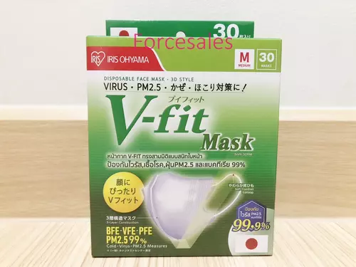 Iris Ohyama หน้ากากอนามัย Iris Ohyama V Fit แมสไอริส โอยามะ วี-ฟิต ไซส์ 30 ชิ้น/กล่อง
