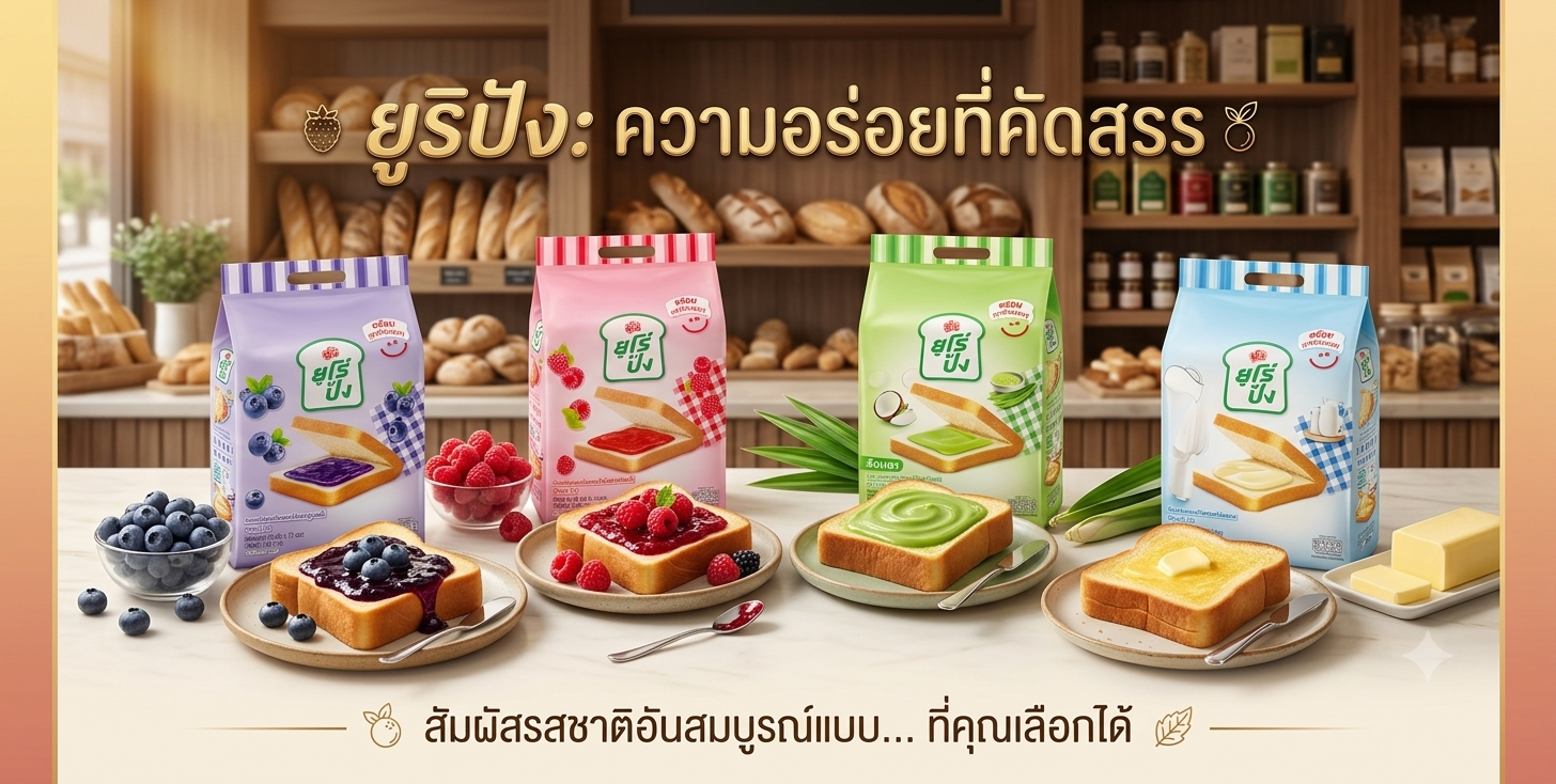 ยูโรปัง ขนมปังแซนด์วิชสอดไส้ แพ็ค 12 ซอง หอมนุ่ม ชุ่มฉ่ำ ไส้ทะลัก (รสบลูเบอร์รี่ / สตรอว์เบอร์รี่ / สังขยา / นมสด)