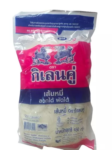 เส้นหมี่ (ตรา กิเลนคู่) สูตรลวกได้ ผัดได ้ขนาด 450 กรัม
