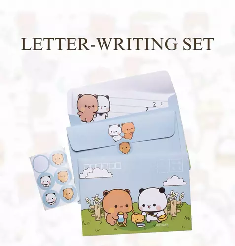 (พร้อมส่งจากไทย 🇹🇭) ชุดซองจดหมาย Bubu & Dudu สุดน่ารัก (1ซองจดหมาย + กระดาษ 3 แผ่น + สติ๊กเกอร์ 1 แผ่น)