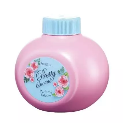 Mistine Pretty Blooms Perfume Talcum แป้งฝุ่นโรยตัว มิสทีน พริตตี้ บลูม เพอร์ฟูม (ปริมาณ 100 กรัม)