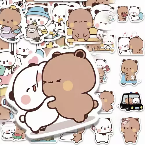 (พร้อมส่งจากไทย🇹🇭) 80แผ่น สติ๊กเกอร์ลาย Bubu & Dudu (ขนาดประมาน 4x4cm) สุดน่ารัก