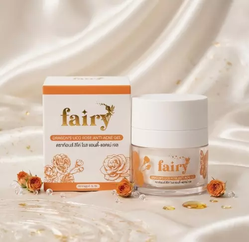 Fairy Brand Dragon’s Lico Rose Anti-Acne Gel เจลแต้มสิว สูตรอ่อนโยน สารสกัดธรรมชาติ เนื้อเจลบางเบา ซึมไว