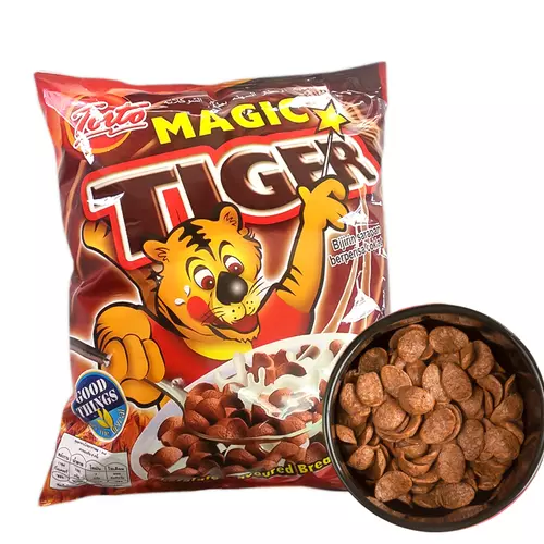 Magic Tiger เมจิกไทเกอร์ ซีเรียลรสช็อกโกแลต ผสมข้าวโพด ธัญพืชกรอบ หอมอร่อย 450 กรัม