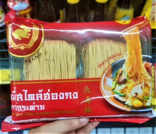 หมี่สไตล์ฮ่องกง ตรากระต่าย น้ำหนัก 200 กรัม (L)