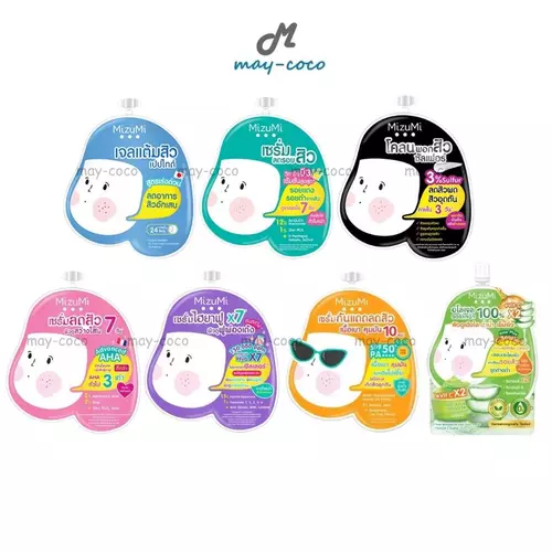 (ซอง) MizuMi เจลแต้มสิว เซรั่มลดรอย โคลนพอกสิว มิซึมิ มิซูมิ Concentrate Serum Peptide Acne Sulfur Acne
