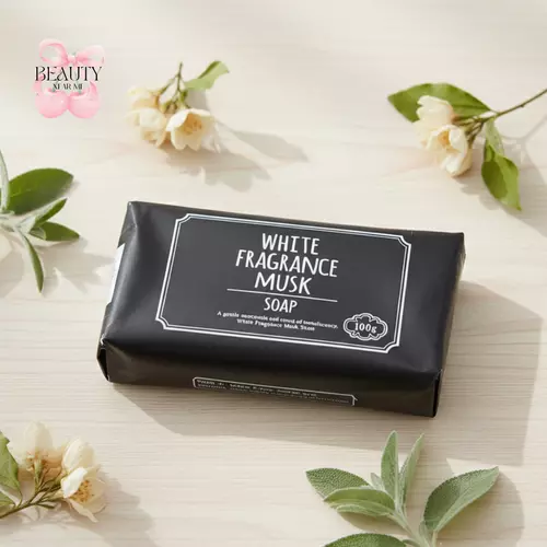 พร้อมส่ง สบู่ ไวท์มัสก์ กลิ่นหอมดอกไม้ MINAMO White Fragrance Musk Soap 100g