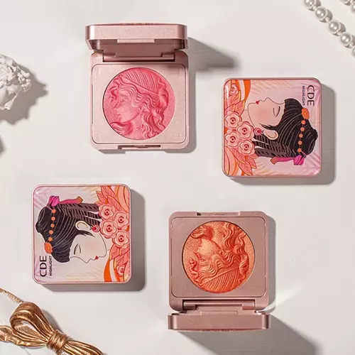 CDE HIGHLIGHT SMART GIRL READING BLUSH  บลัชออนผสมชิมเมอร์ เนื้อเนียนนุ่ม เม็ดสีแน่น ประกายฉ่ำวาว